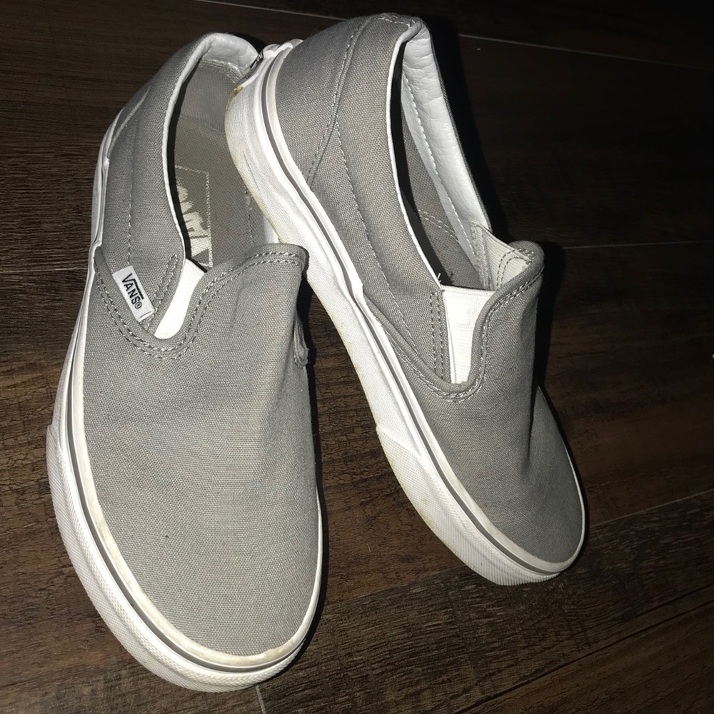 Grey slip on vans